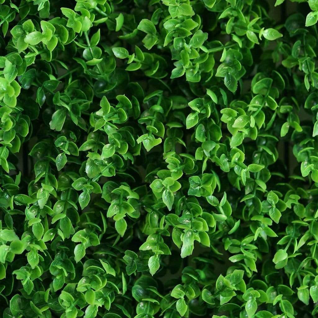 4 pcs Green Artificial Mini Leaves Greenery UV Protected Wall Backdrop Panels