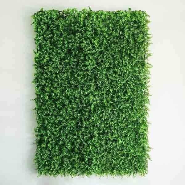 4 pcs Green Artificial Mini Leaves Greenery UV Protected Wall Backdrop Panels