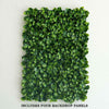 4 pcs Green Large Boxwood Leaves Wall Backdrop Panels - 11 sq ft