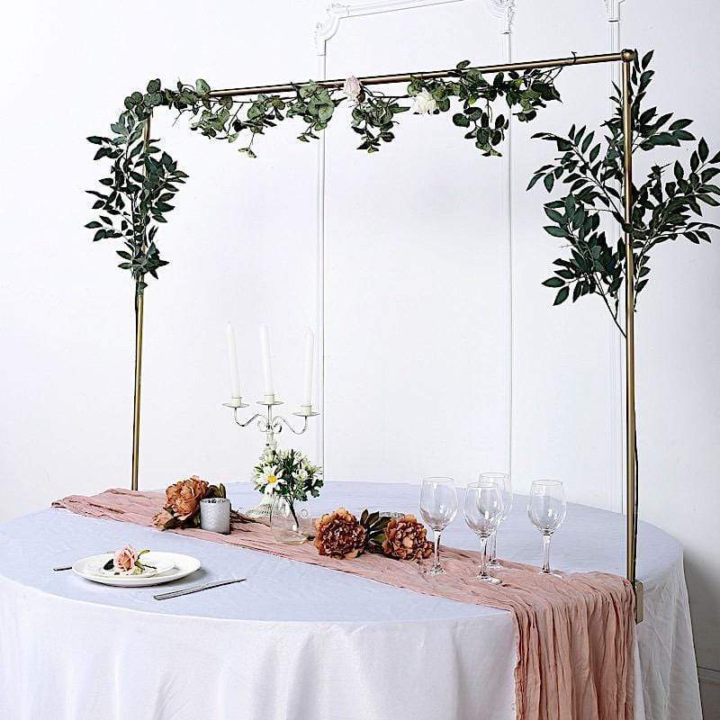  Fomcet 40 Tall Metal Adjustable Over The Table Rod Stand with  Clamps 39-75 Length Gold Table Arch for Wedding Birthday Party  Anniversary Christmas Decoration Supplies : Patio, Lawn & Garden