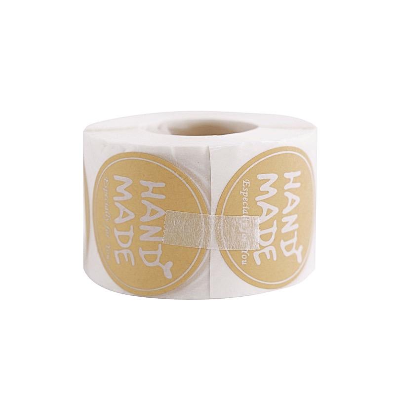 500 Natural with White Handmade Especially For You 2 in Round Stickers Roll