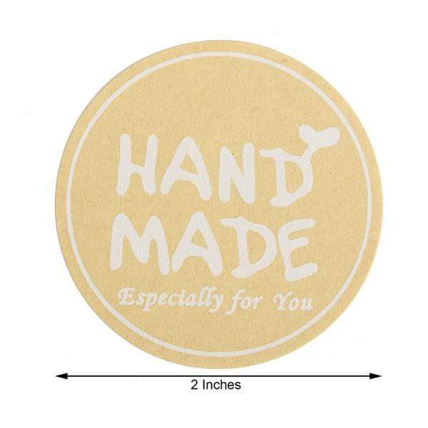 500 Natural with White Handmade Especially For You 2 in Round Stickers Roll