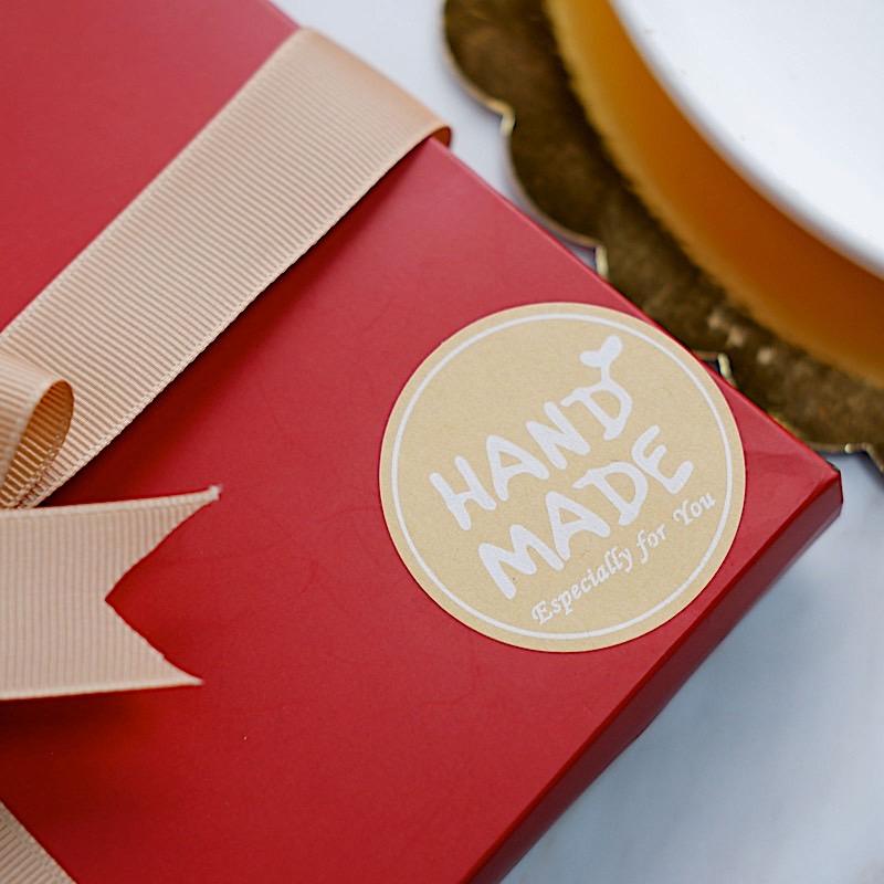 500 Natural with White Handmade Especially For You 2 in Round Stickers Roll