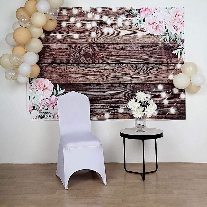 5x7 ft Vinyl Photography Background Brown Vintage Wood Printed Party Backdrop