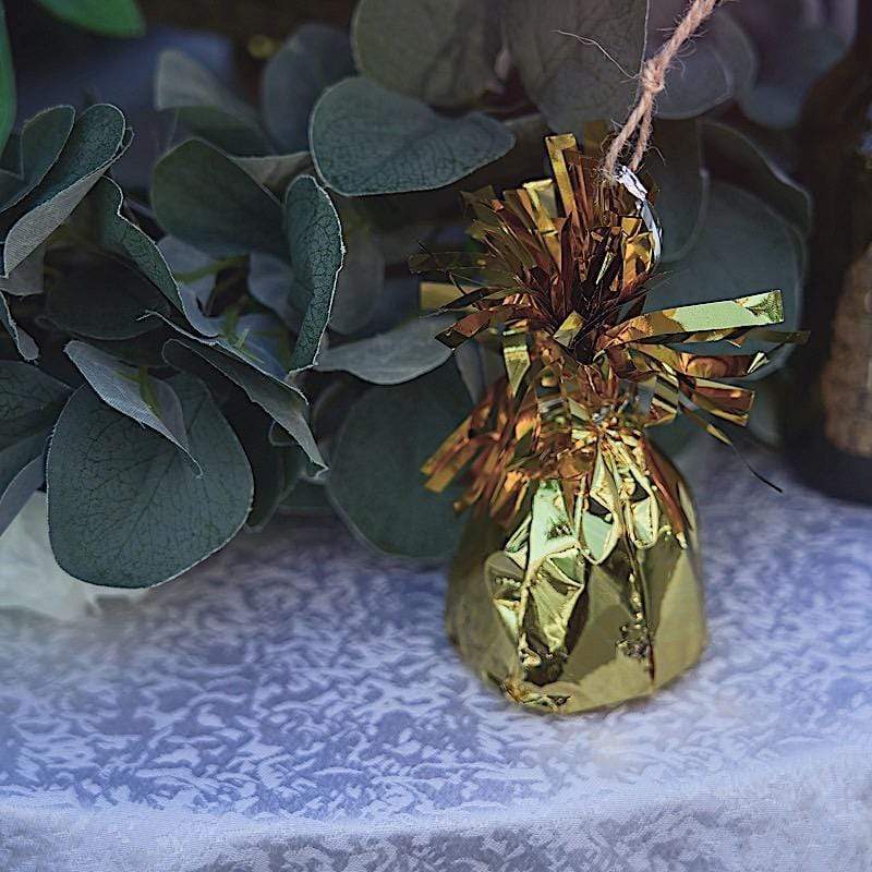 6 Metallic Foil Balloon Weights Wedding Decorations