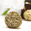 6 pcs 3 in Gold Glittered Twig Rattan Balls Orbs Vase Filler Set