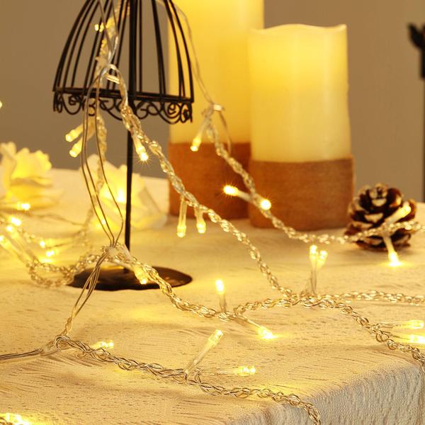 60x36 in Warm White LED Battery Operated Fairy Lights Backdrop Garland