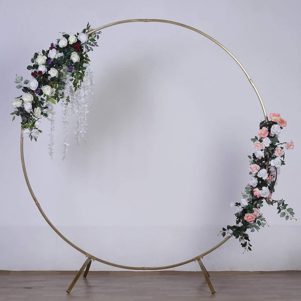 Round Metal Sturdy Backdrop Stand for Decoration