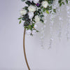 7.5 feet Gold Metal Wreath Round Backdrop Stand Wedding Arch