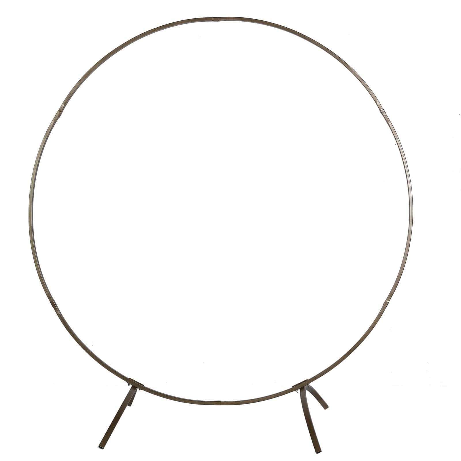7.5 feet Gold Metal Wreath Round Backdrop Stand Wedding Arch