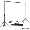 8 feet x 10 feet Black Photo Backdrop Stand Kit