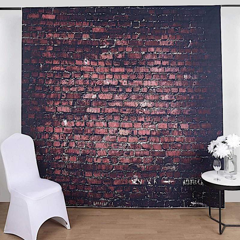 8 ft Vinyl Photography Background Dark Red Bricks Printed Party Backdrop