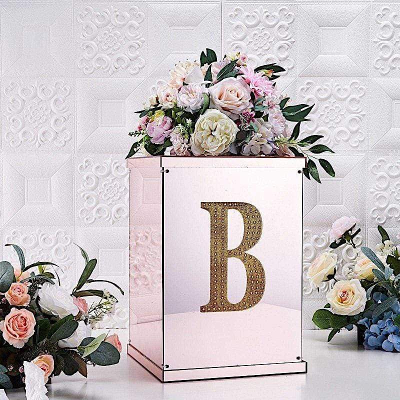 8 in Letter Gold Self-Adhesive Rhinestones Gems Sticker