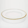 8 pcs 12" Gold Round Rimmed Glass Charger Plates