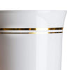 8 pcs 8 oz. Gold Rim on White Glossy Disposable Plastic Party Cups