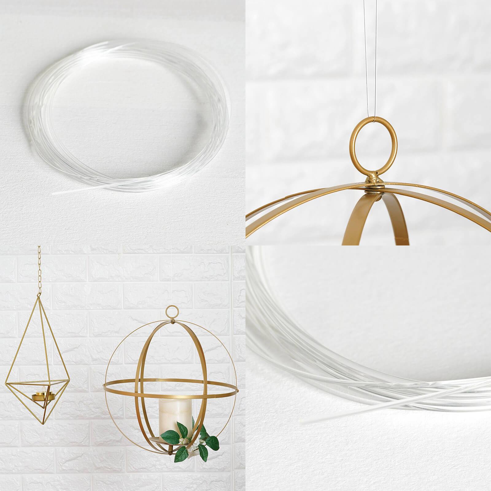 9 ft long Clear Hanging Plastic Craft Wire