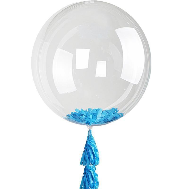 Clear 30" tall Latex Helium Air Transparent Balloon