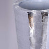Silver 32" tall Mirror Mosaic Wedding Vase