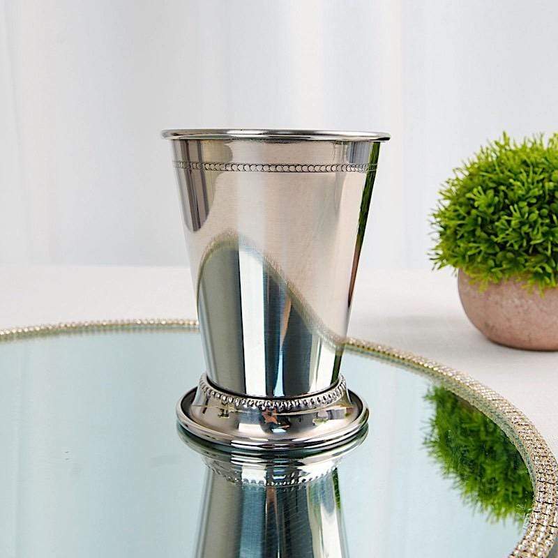 Silver Metal Mint Julep Cup Vase