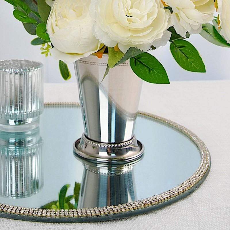 Silver Metal Mint Julep Cup Vase