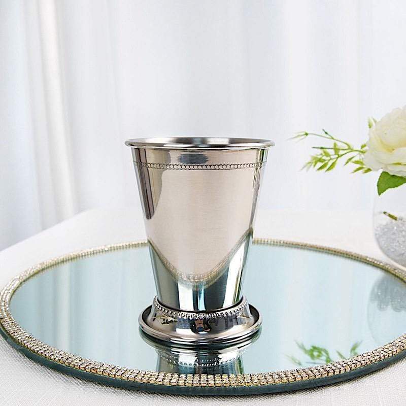Silver Metal Mint Julep Cup Vase