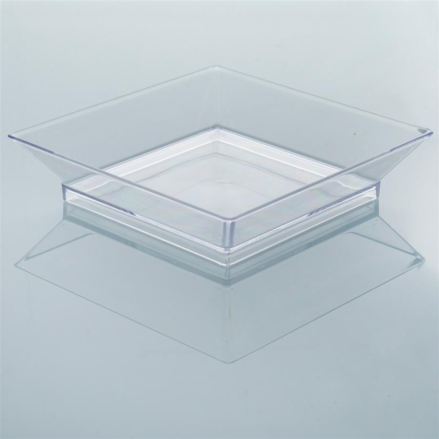 10 pcs 3.5" Disposable Square Clear Plastic Dessert Plates