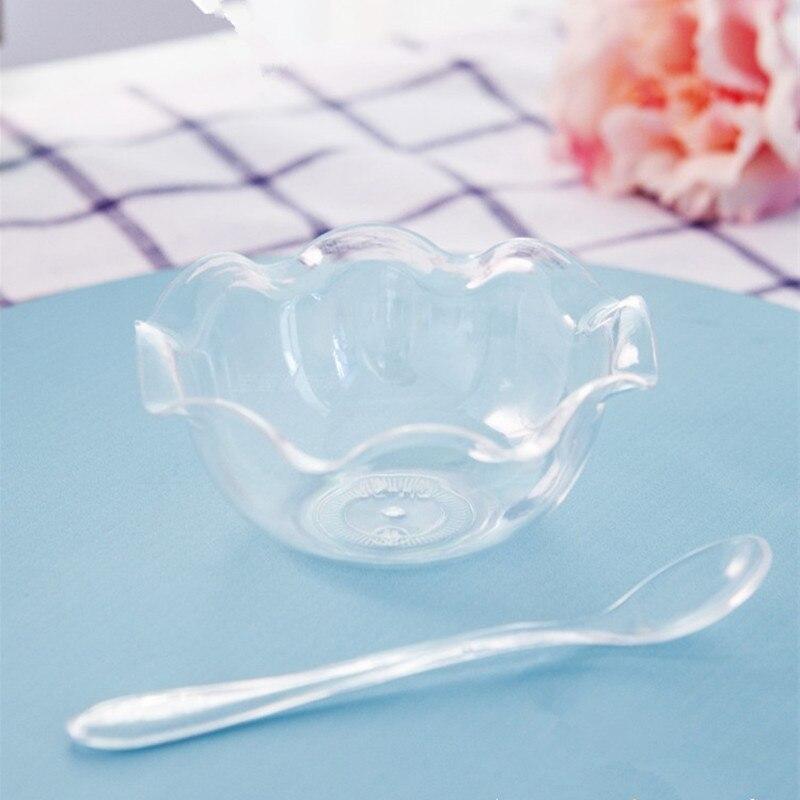 12 pcs 3 oz Clear Disposable Plastic Party Round Dessert Mini Bowls