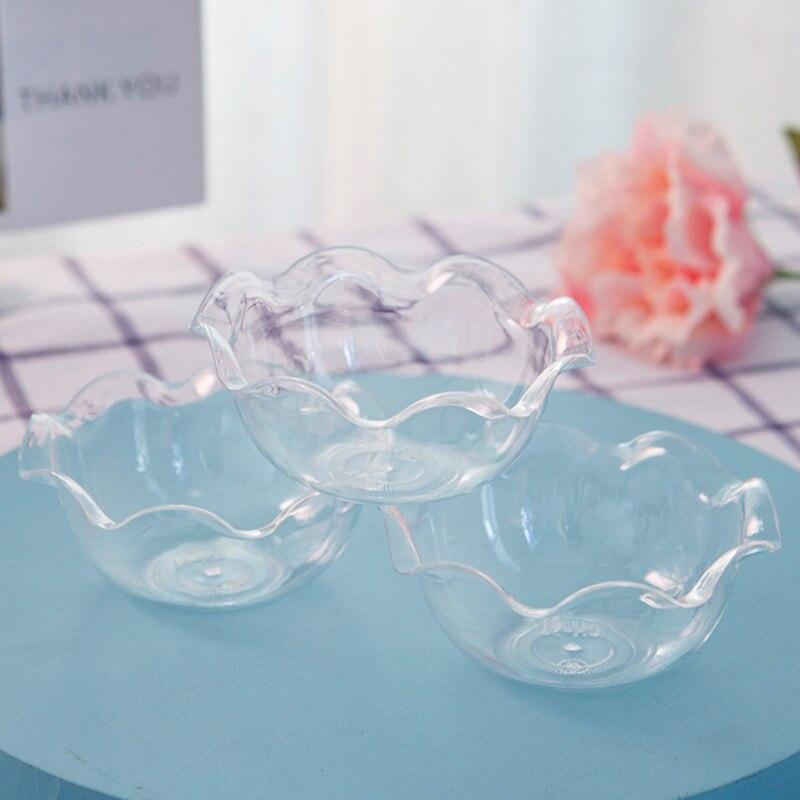 12 pcs 3 oz Clear Disposable Plastic Party Round Dessert Mini Bowls