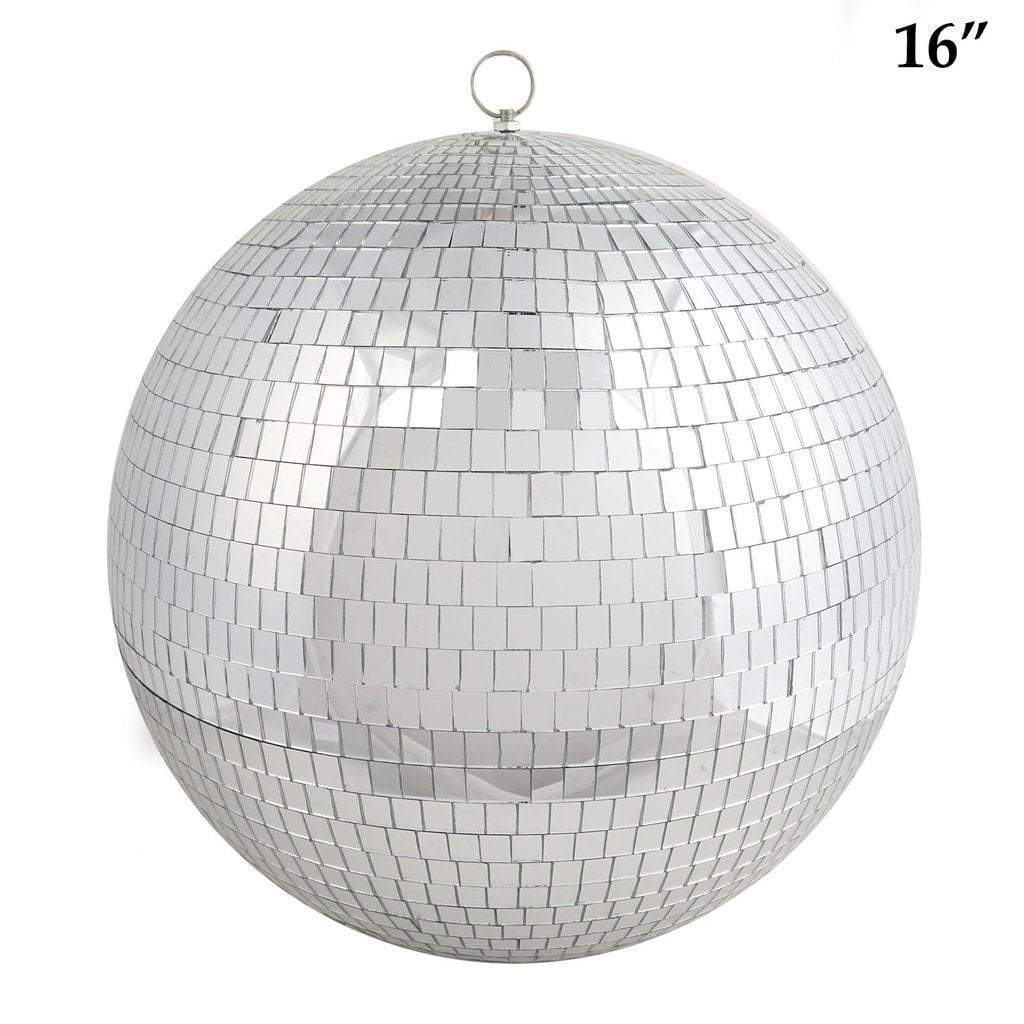 16 in wide Glass Hanging Party Disco Mirror Ball