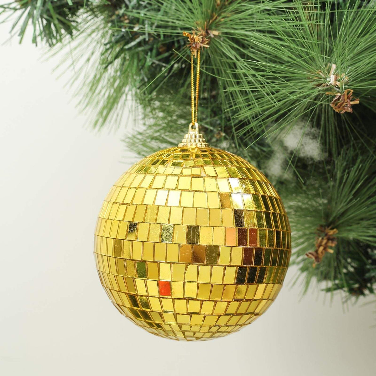 24 Gold Disco Ball Hanging Glass Mirrored Large Disco Decorations Party  Groovy 70s Theme Retro Dance Christmas Free Ship Assorted Sizes 