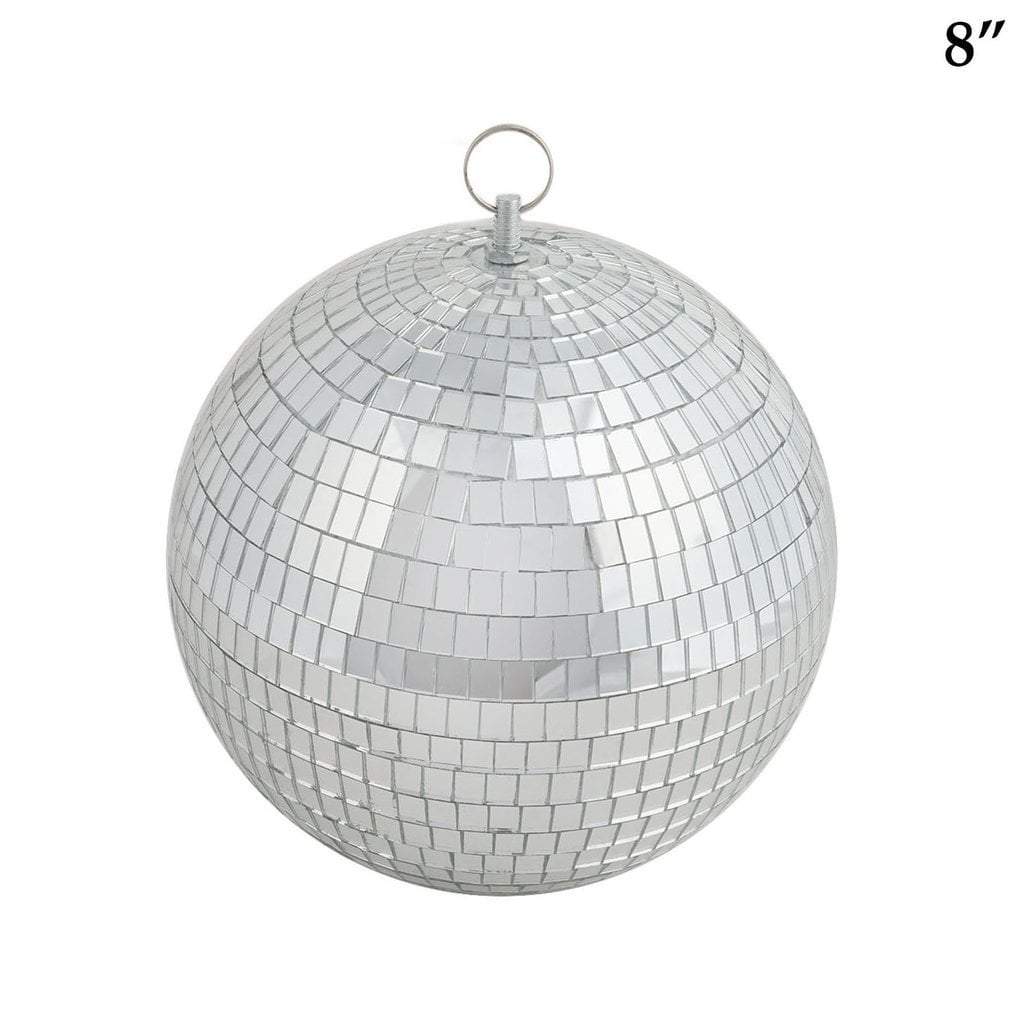 4 wide Silver Glass Hanging Party Disco Mirror Balls