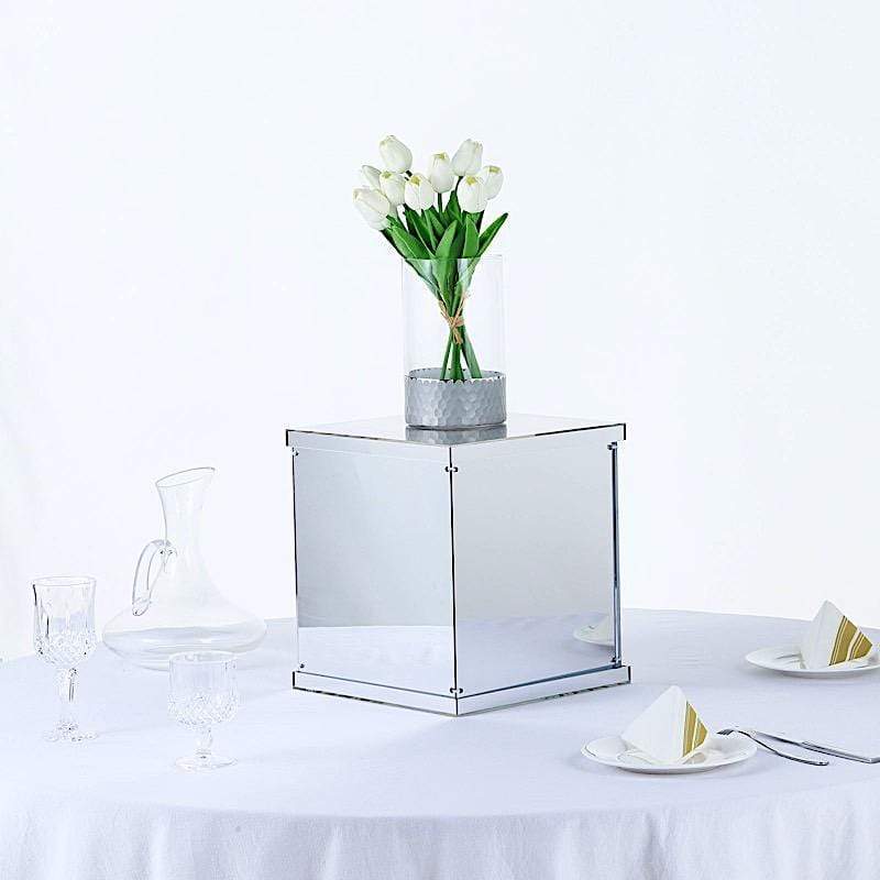 12 in tall Acrylic Display Box Centerpiece Pedestal Riser Column