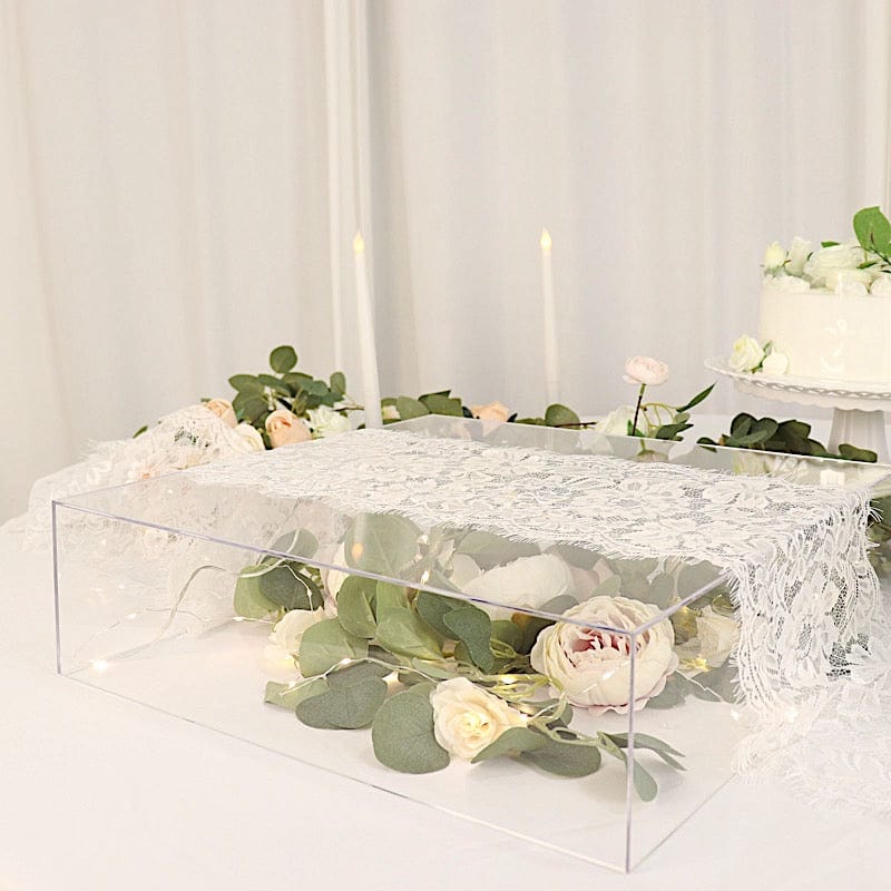 18x18 in Acrylic Display Box Cake Stand Centerpiece Pedestal Riser ...