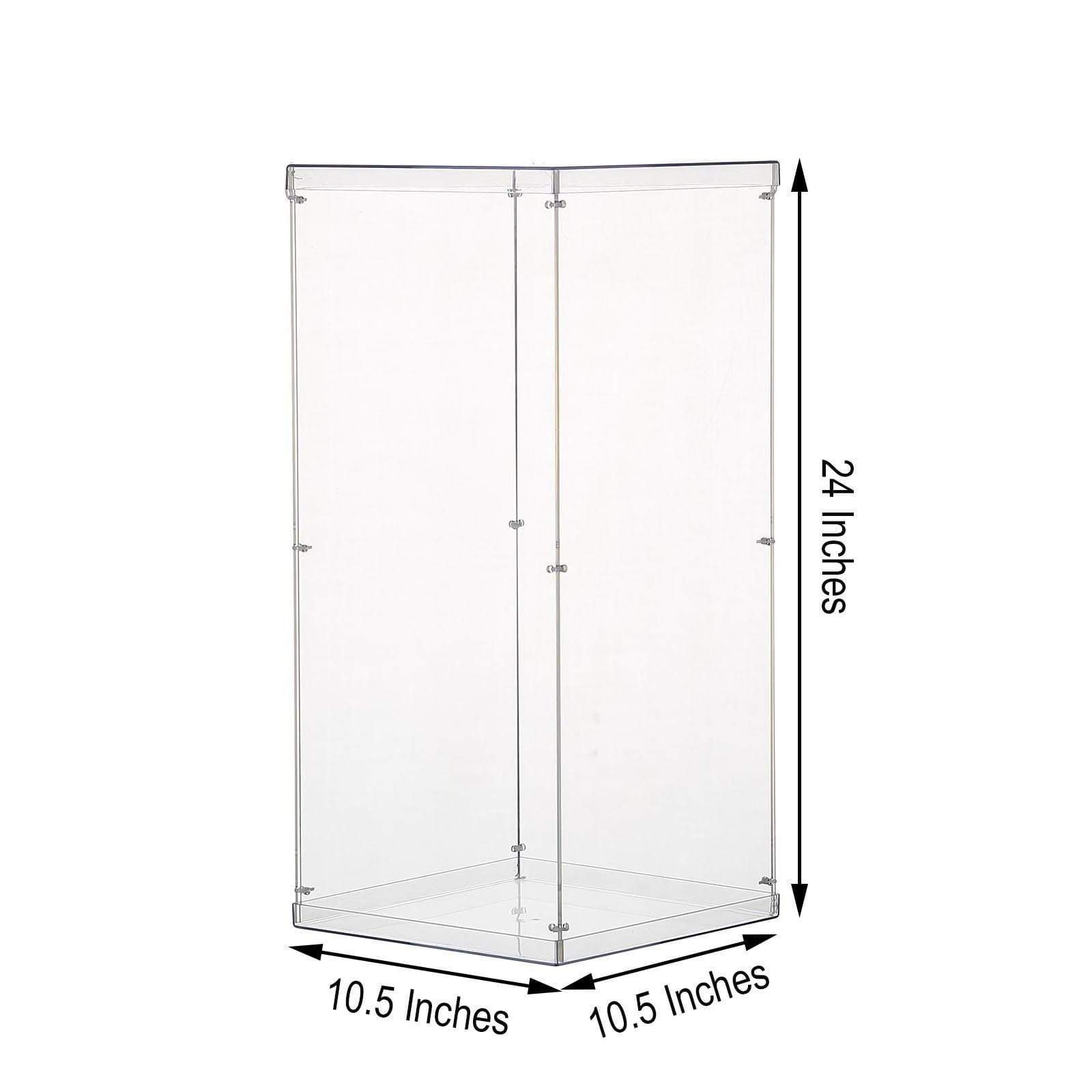 24 in tall Acrylic Display Box Centerpiece Pedestal Riser Column