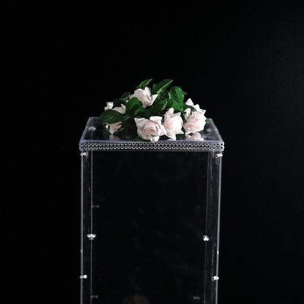 24 in tall Acrylic Display Box Centerpiece Pedestal Riser Column