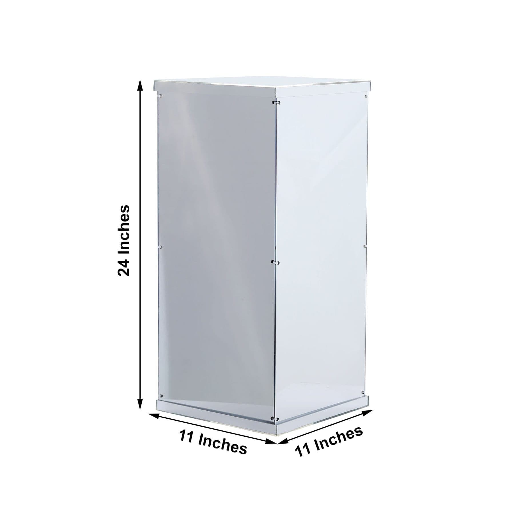 24 in tall Acrylic Display Box Centerpiece Pedestal Riser Column
