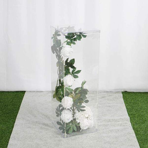 32 in tall Acrylic Display Box Centerpiece Pedestal Riser Column