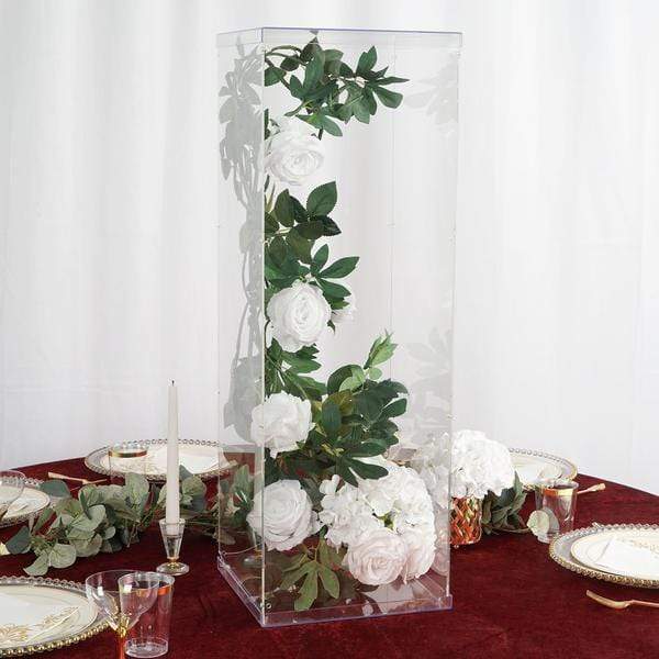 32 in tall Acrylic Display Box Centerpiece Pedestal Riser Column