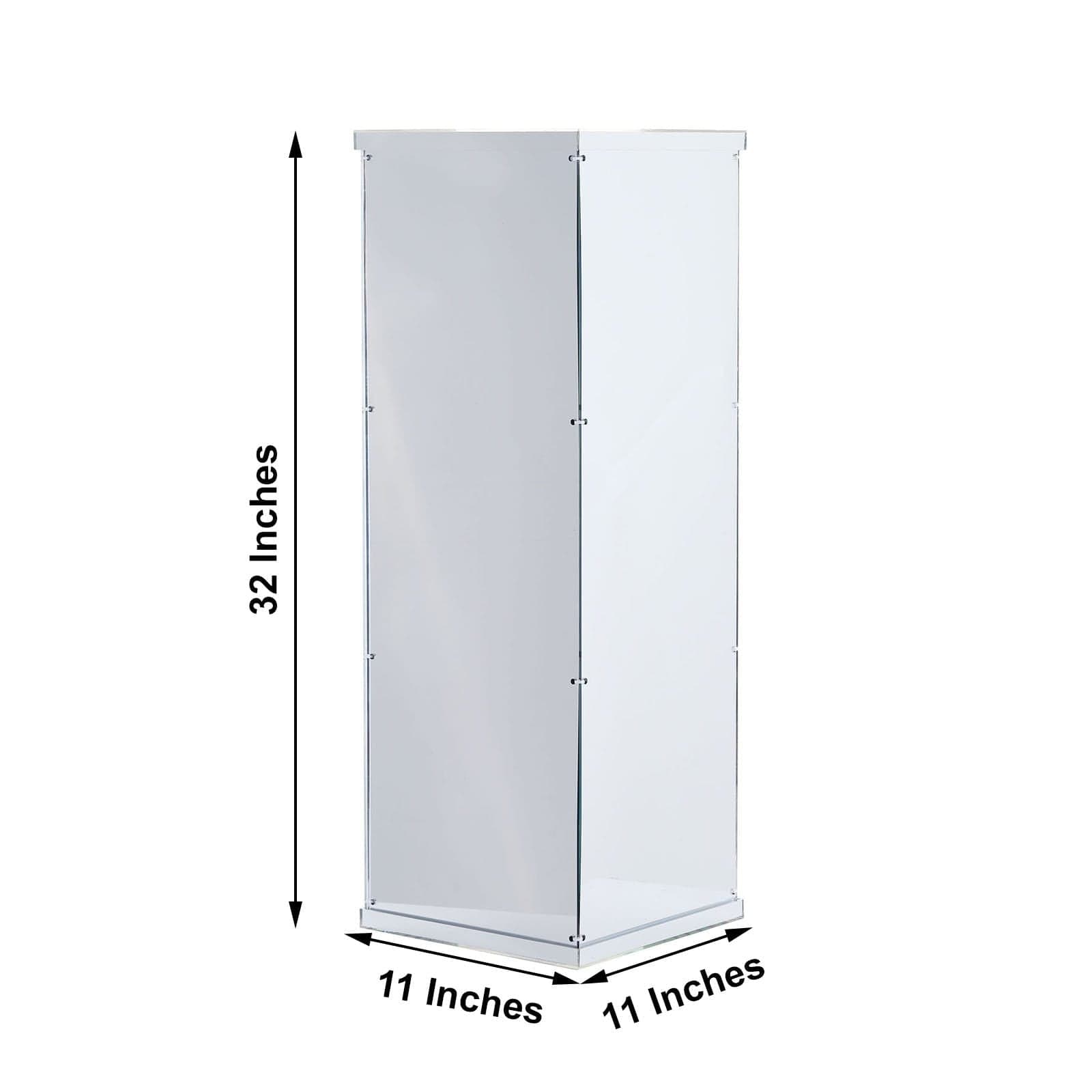32 in tall Acrylic Display Box Centerpiece Pedestal Riser Column
