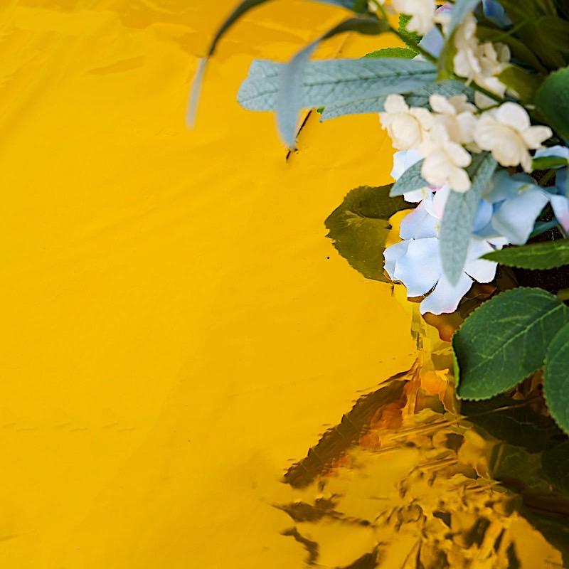 40x90 in Metallic Rectangular Disposable Plastic Tablecloth