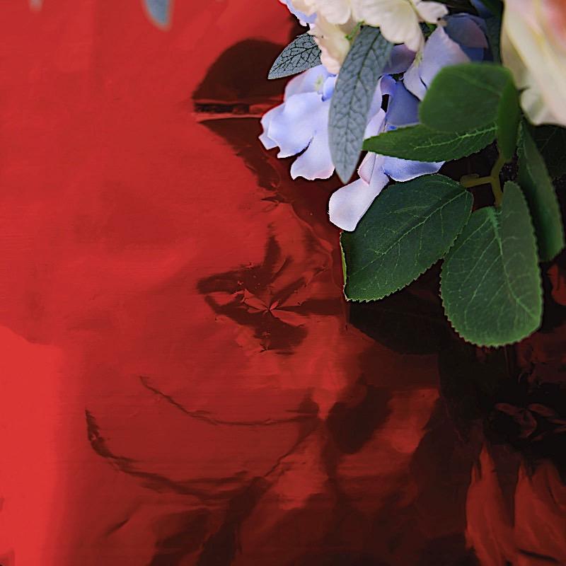 40x90 in Metallic Rectangular Disposable Plastic Tablecloth