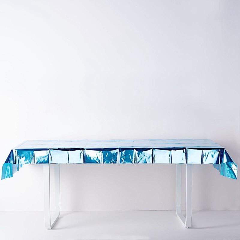 40x90 in Metallic Rectangular Disposable Plastic Tablecloth