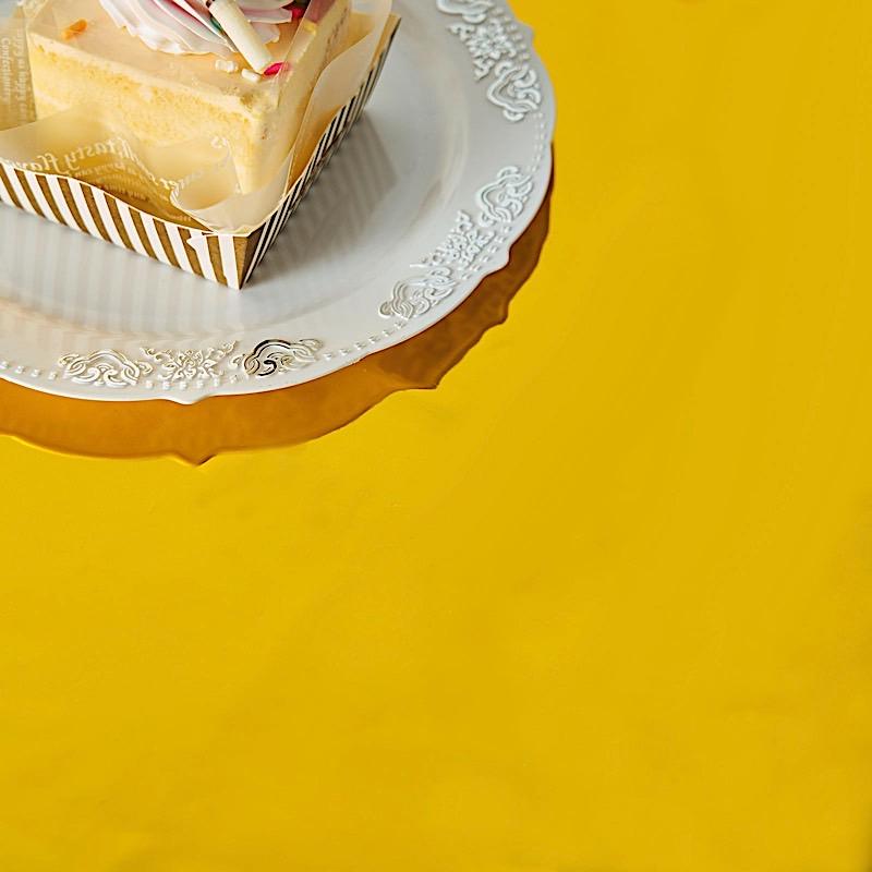 50x50 in Metallic Square Disposable Plastic Tablecloth