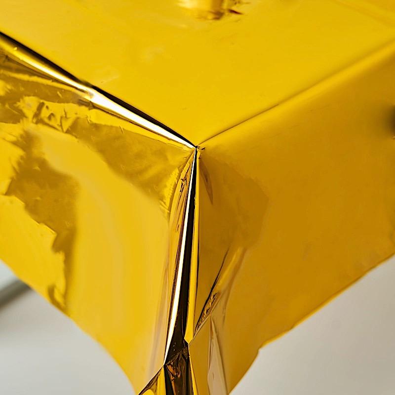 50x50 in Metallic Square Disposable Plastic Tablecloth