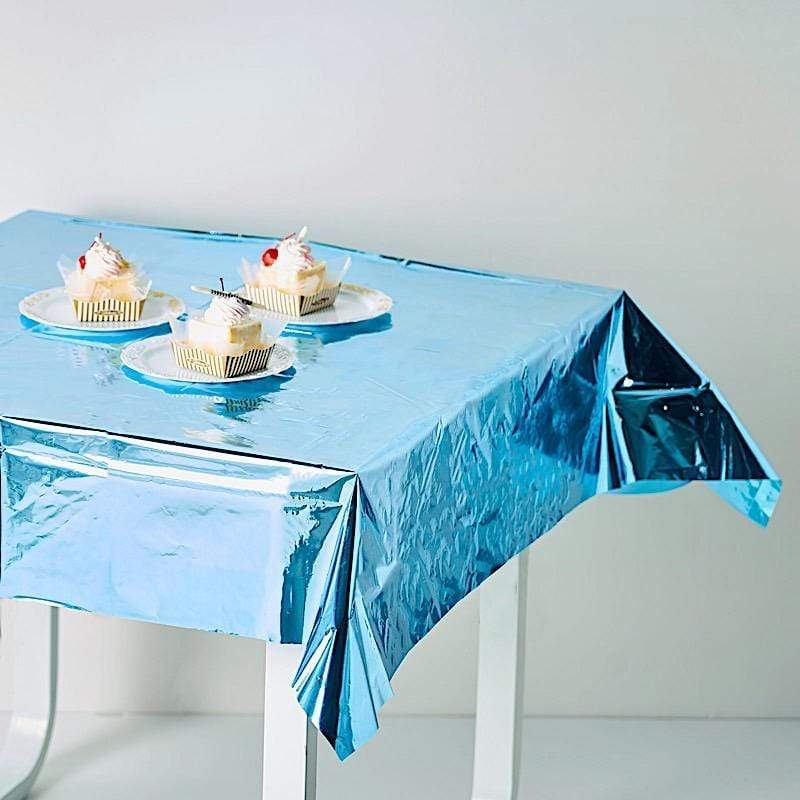 50x50 in Metallic Square Disposable Plastic Tablecloth