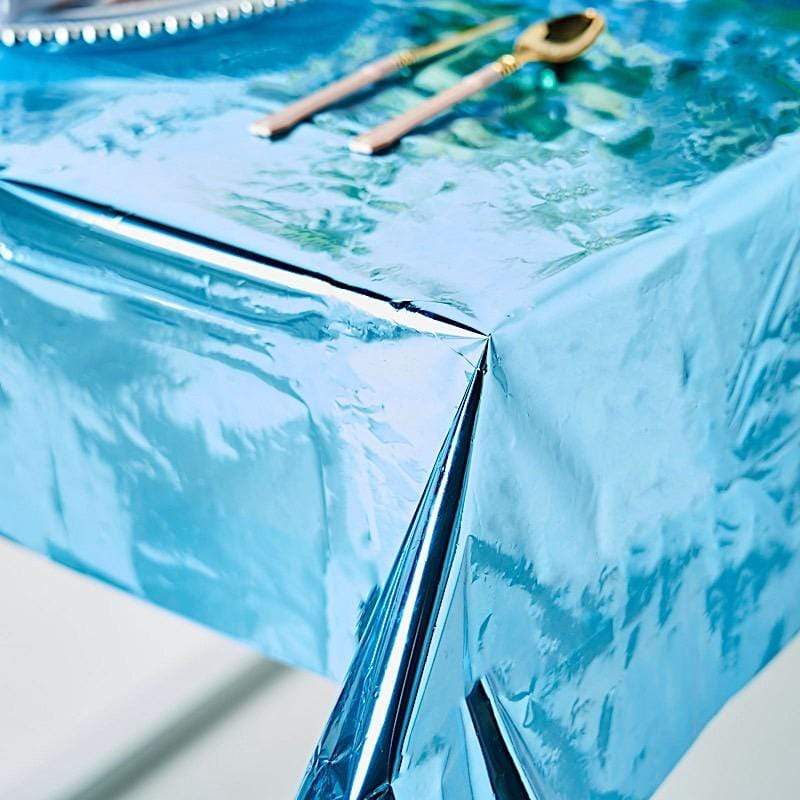 50x50 in Metallic Square Disposable Plastic Tablecloth