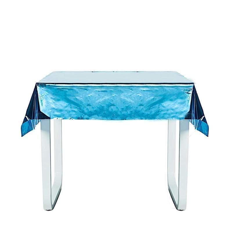 50x50 in Metallic Square Disposable Plastic Tablecloth