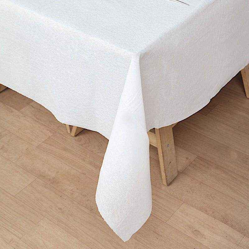 White 70x70 in Disposable Airlaid Paper Square Tablecloth