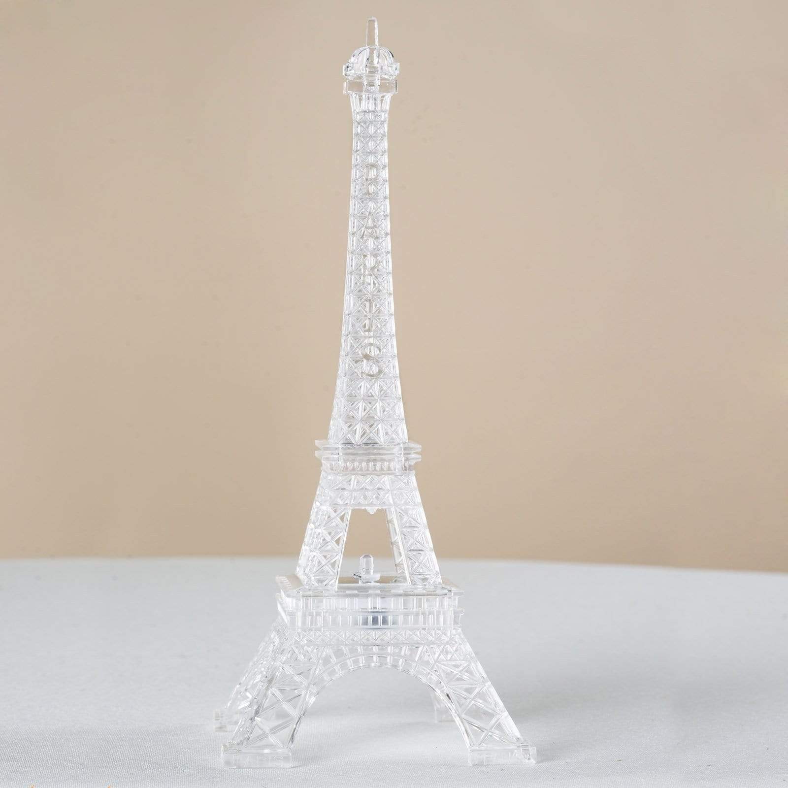 10 inch Acrylic Eiffel Tower Centerpiece with LED Light