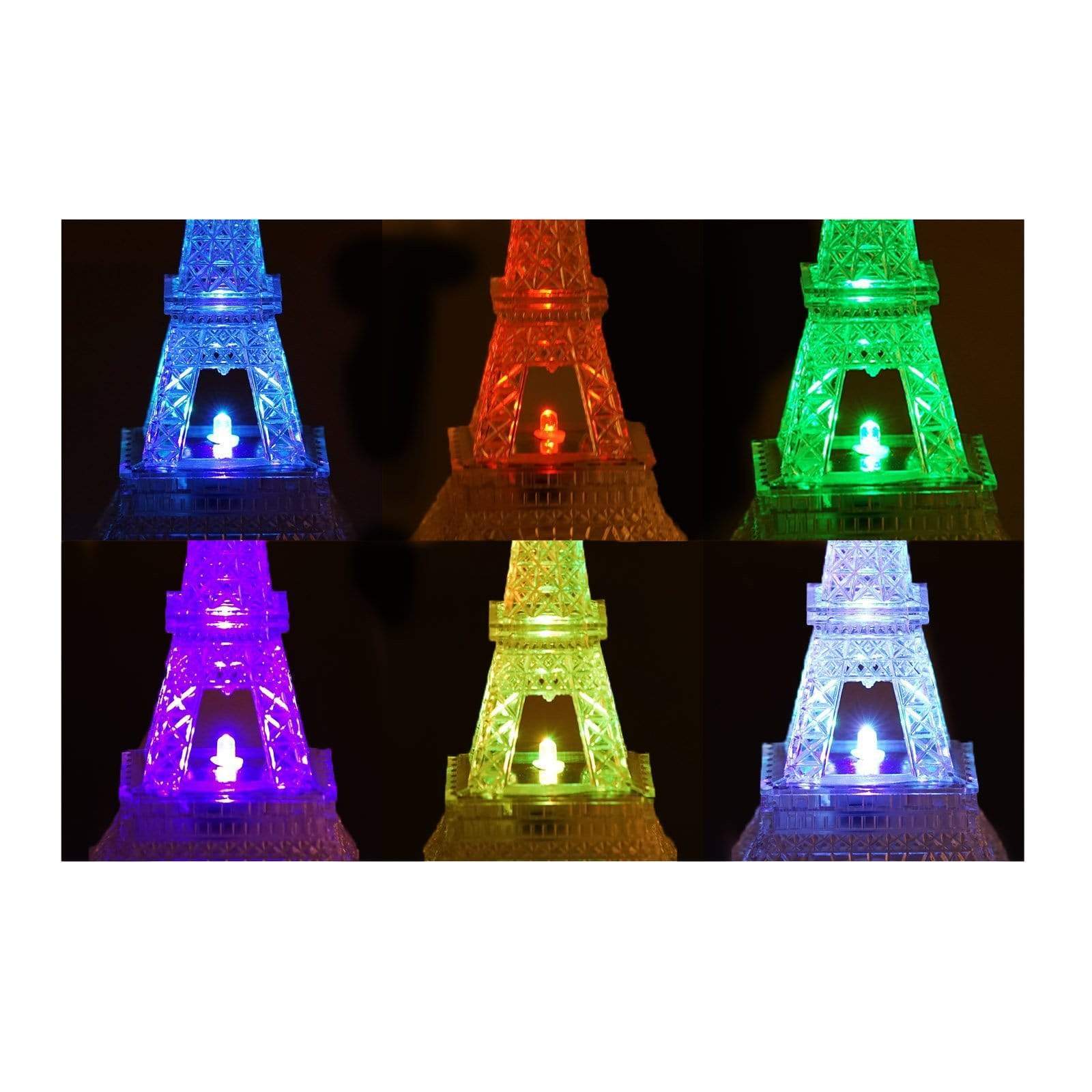 10 inch Acrylic Eiffel Tower Centerpiece with LED Light
